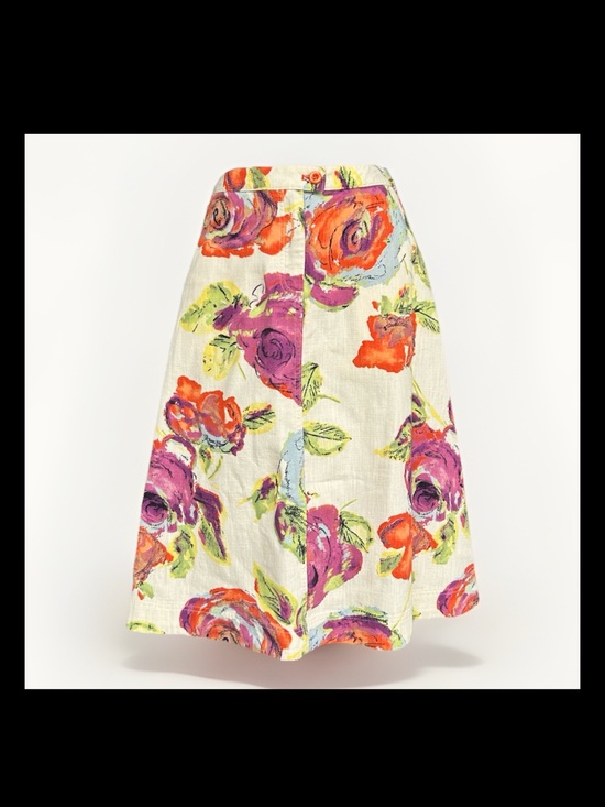 J. Jill Dresses & Skirts - NEW J Jill Floral Midi A-Line Skirt Size 6P Cotton Pockets Romantic Cottagecore
